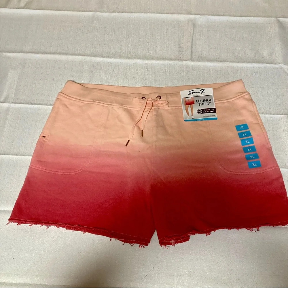 Seven7 Ombre Lounge Shorts | NWT | XL | 100% Cotton | Pockets